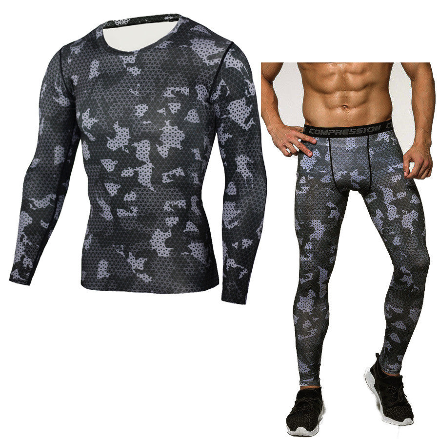 Men's Compression Set - Long-Sleeve Shirt and Tights