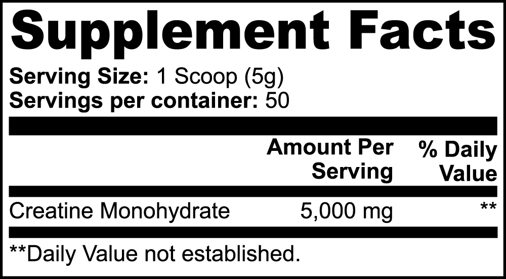 Minimo Nutrition - Creatine Monohydrate Powder, 250 g (8.8 oz)