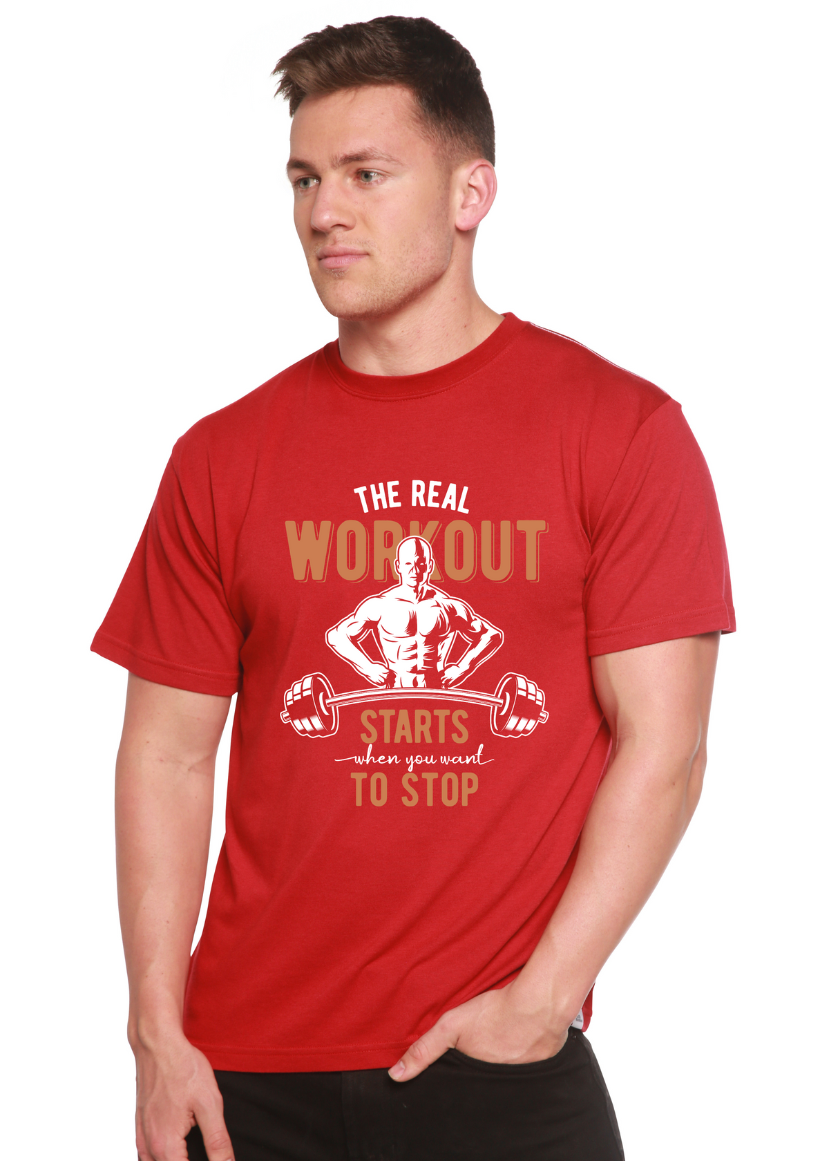 The Real Workout - Men's Bamboo Viscose and Organic Cotton T-Shirt