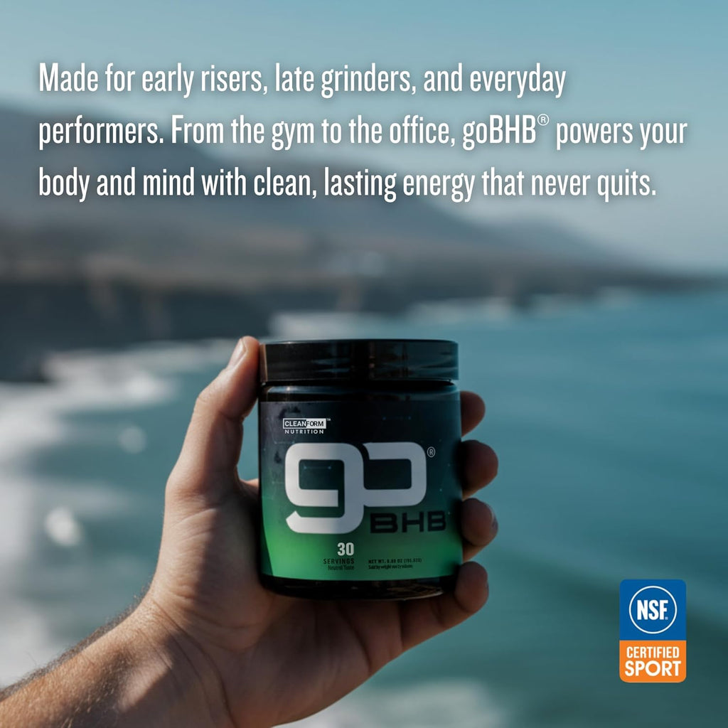 CleanForm Nutrition goBHB - Suplemento de BHB en polvo