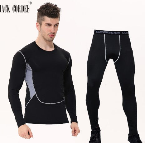 Men's Compression Set - Long-Sleeve Shirt and Tights
