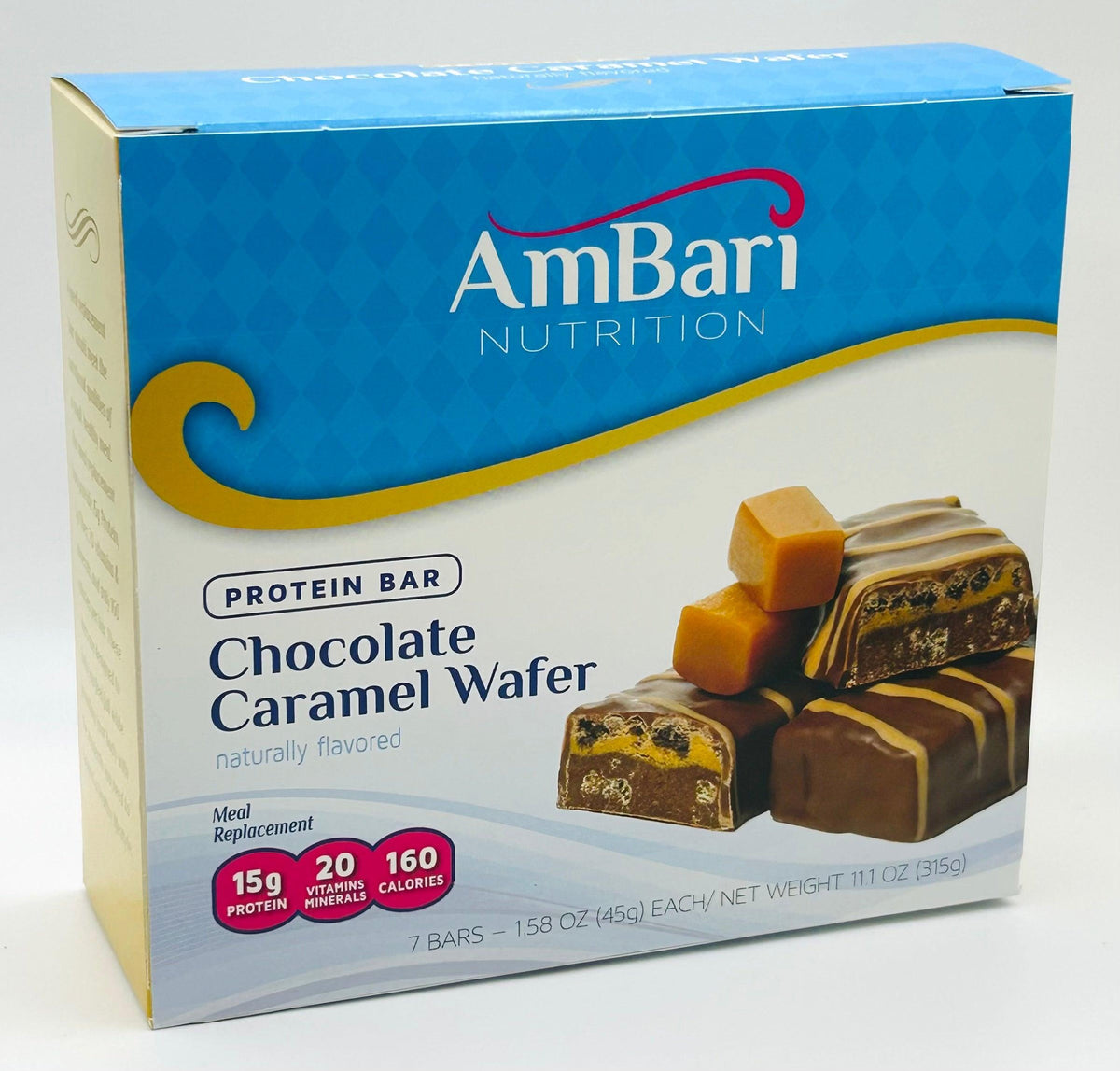 Chocolate Caramel Protein Wafer Bars - 7 Bars