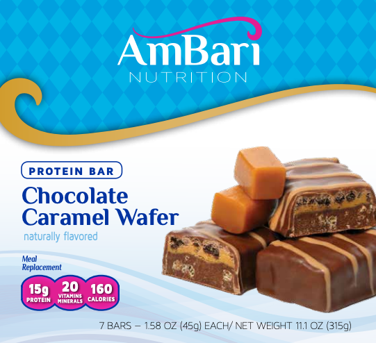 Chocolate Caramel Protein Wafer Bars - 7 Bars