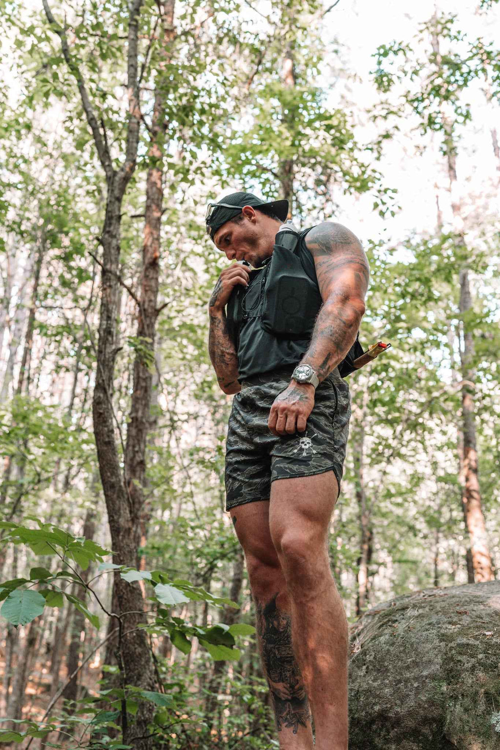 Pantalón corto Hybrid para hombre - Verde bosque