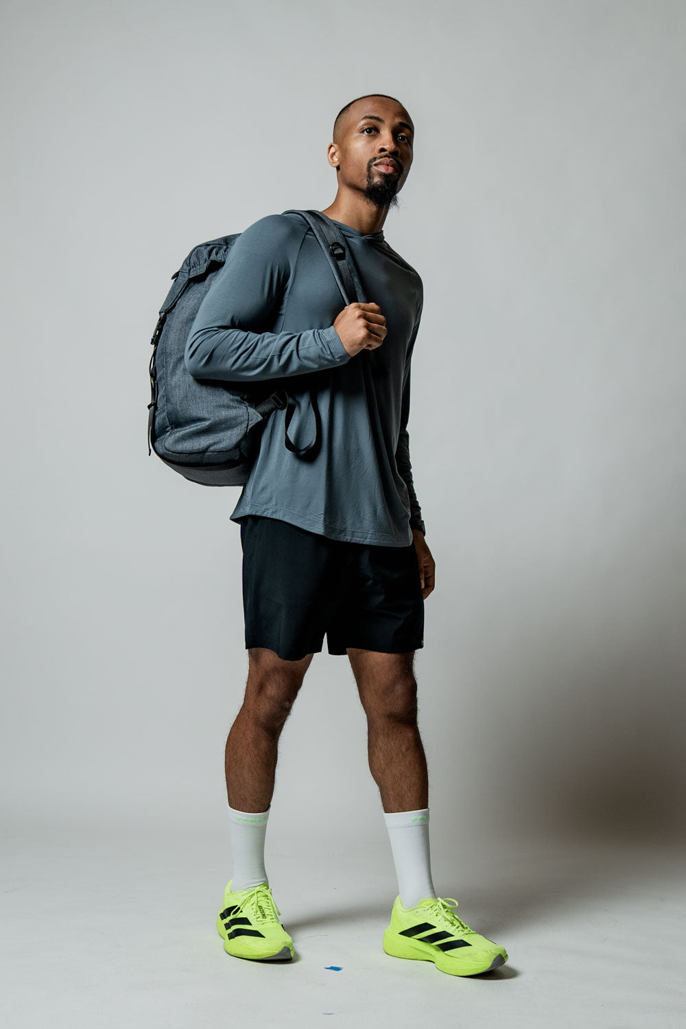 Terra Element - Men's Lightweight Hooded Shirt, Ash Gray