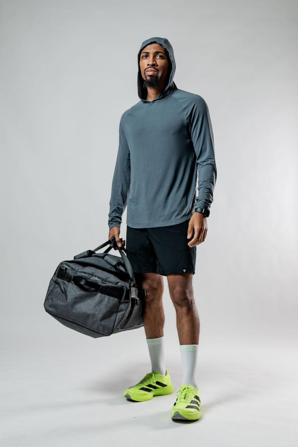 Terra Element - Men's Lightweight Hooded Shirt, Ash Gray