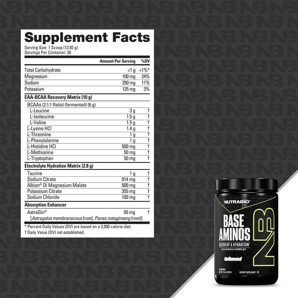 NutraBio Base Aminos - Sin sabor