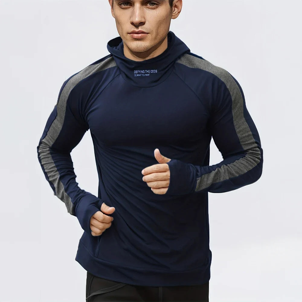 Men's Breathable Compression Hoodie - Running and Training