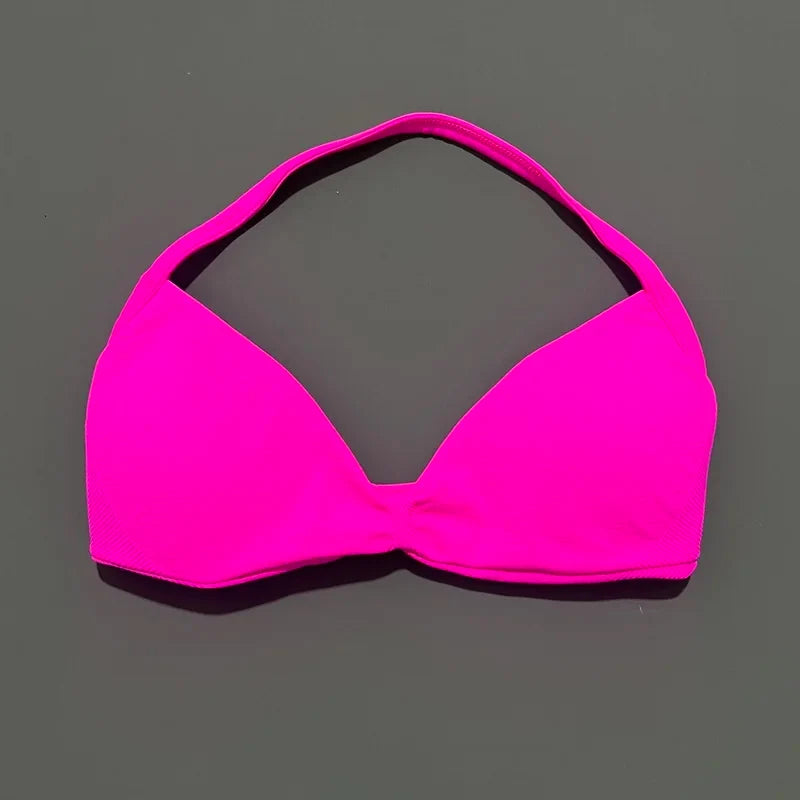 Sujetador deportivo HISTELLO Impact para mujer, sujeción alta, tirantes finos y cuello halter - Gimnasio y yoga