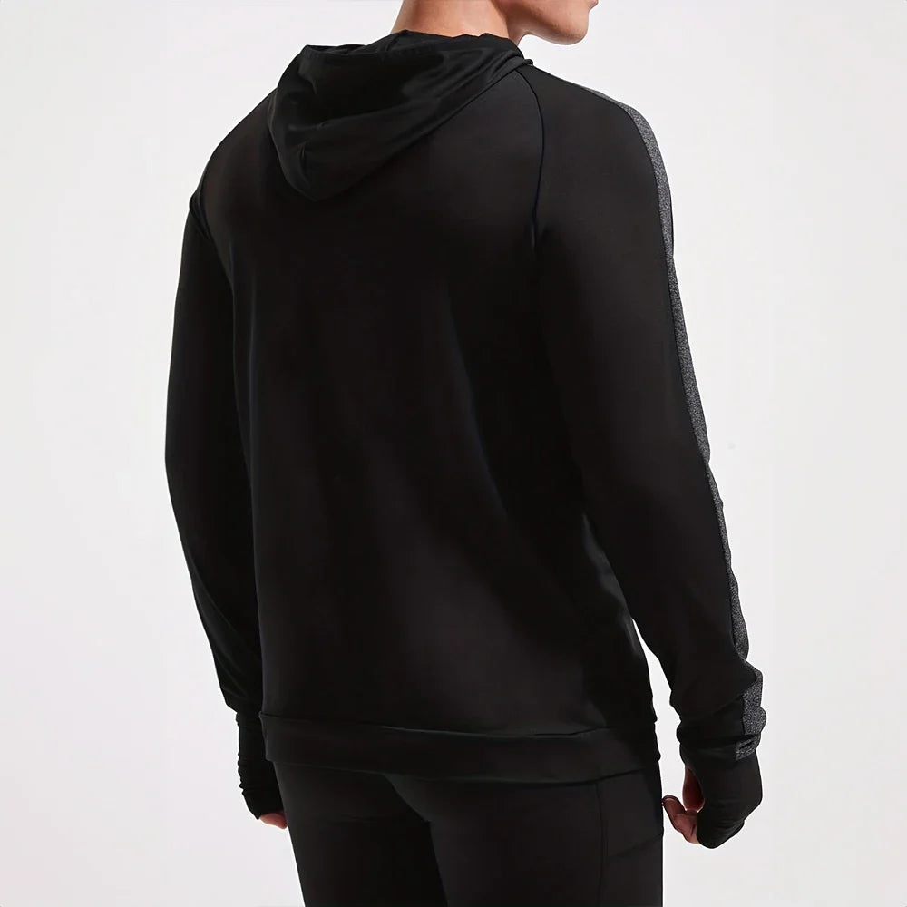 Men's Breathable Compression Hoodie - Running and Training