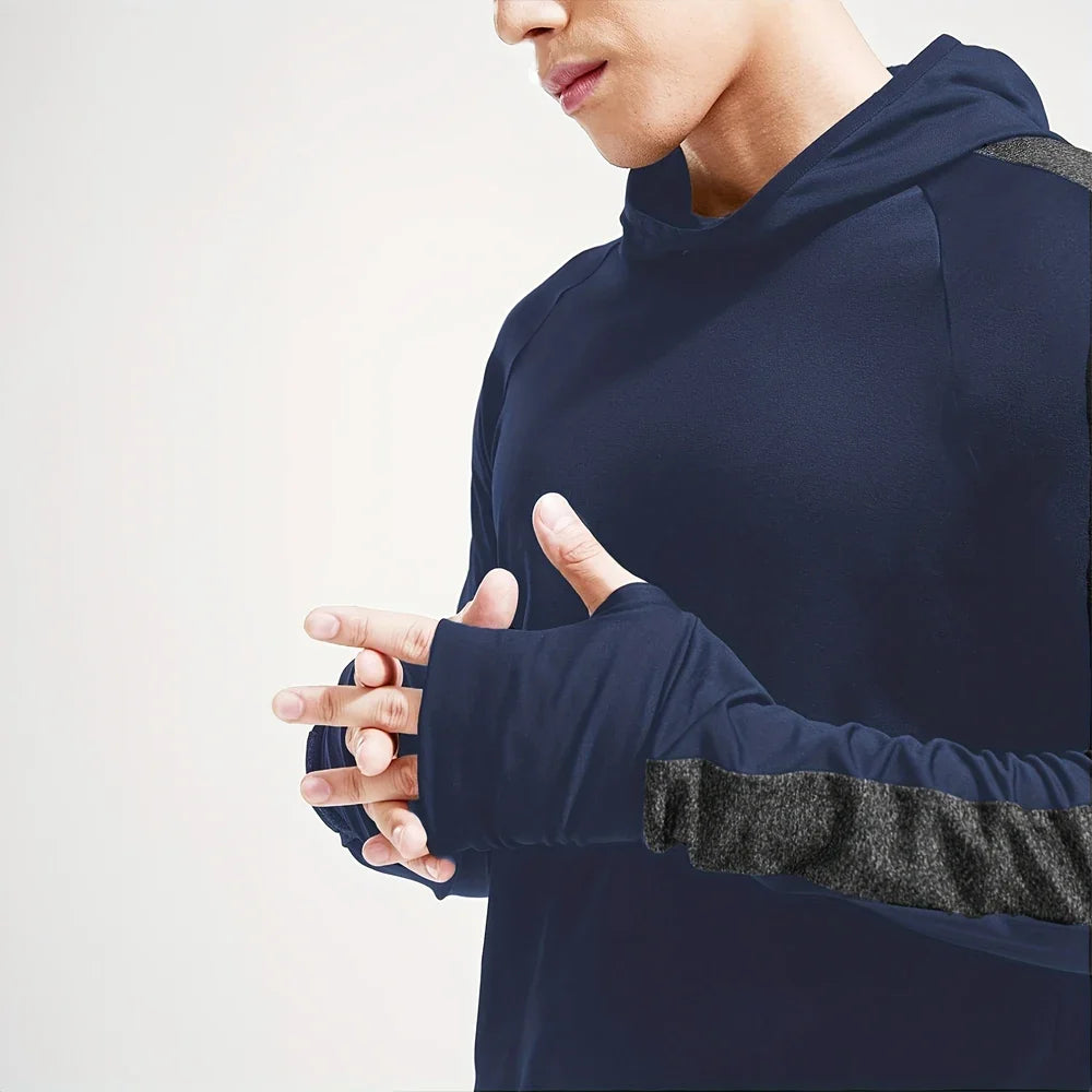 Men's Breathable Compression Hoodie - Running and Training
