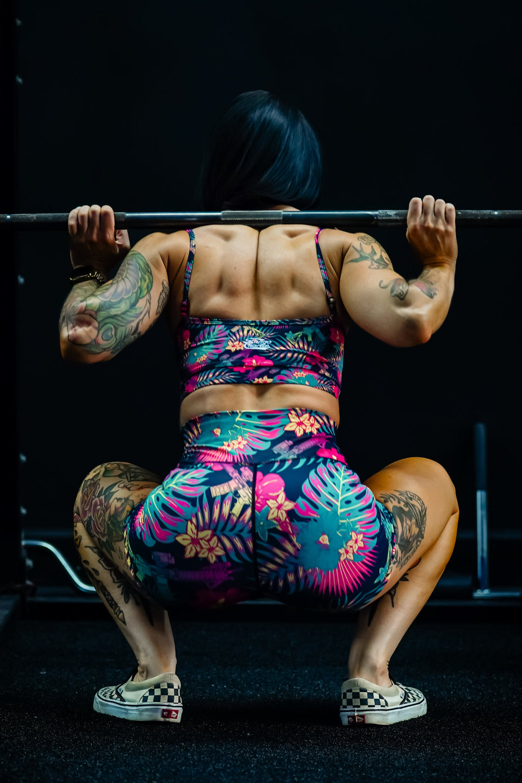 Tropical Assassin - Women's High-Waisted Compression Training Shorts