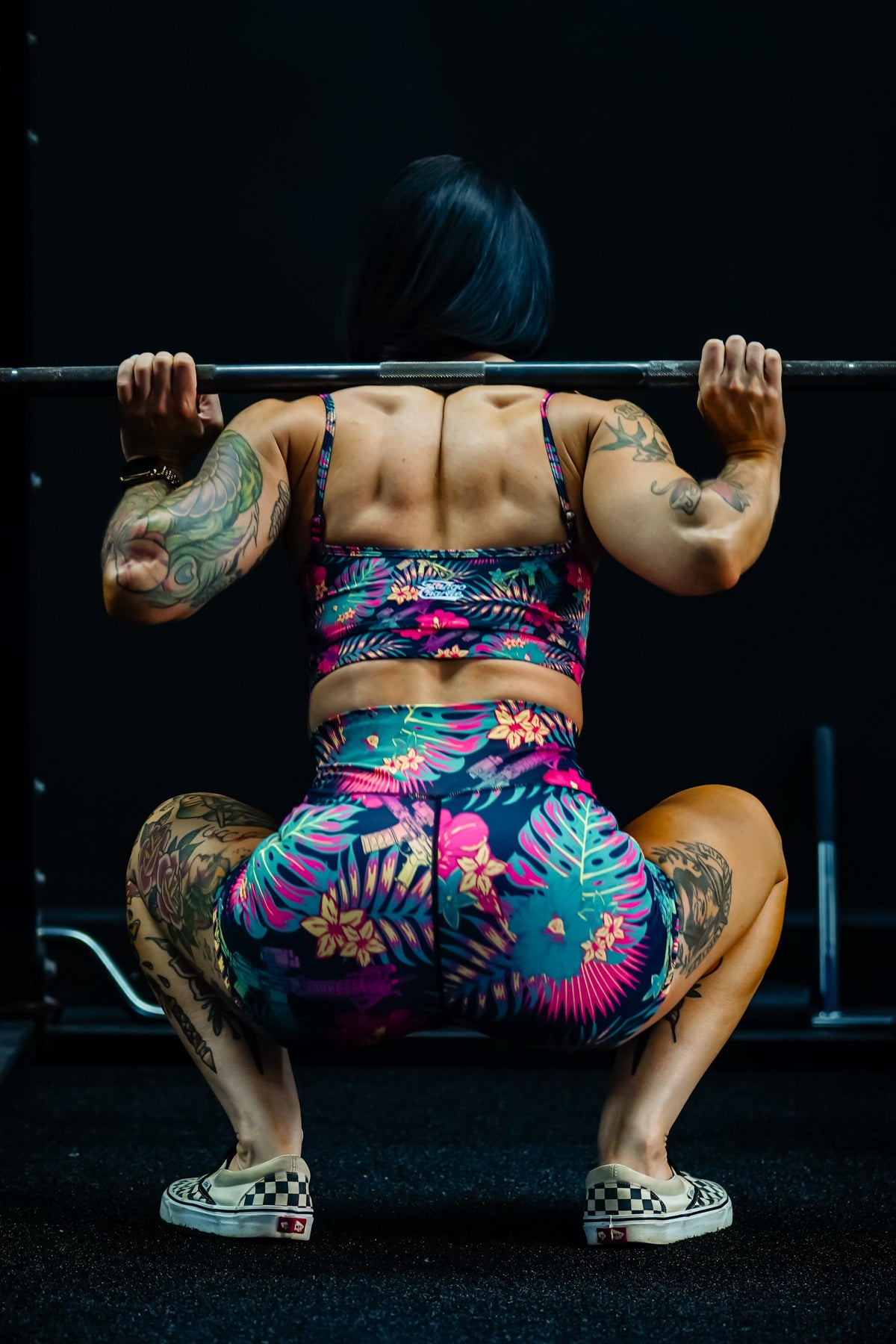 Tropical Assassin - Women's High-Waisted Compression Training Shorts