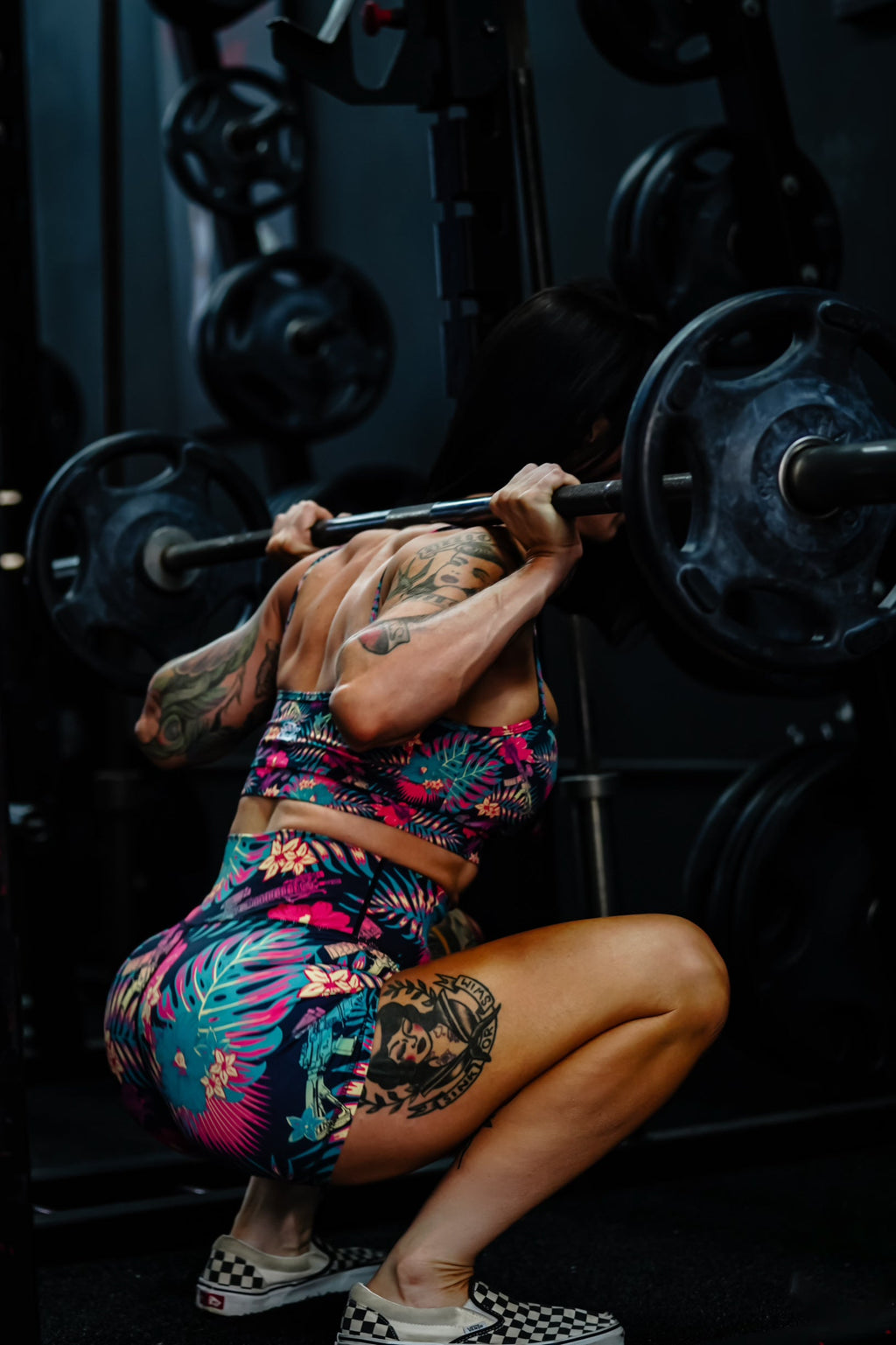 Tropical Assassin - Women's High-Waisted Compression Training Shorts