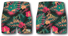 Tropical Assassin - Women's High-Waisted Compression Training Shorts