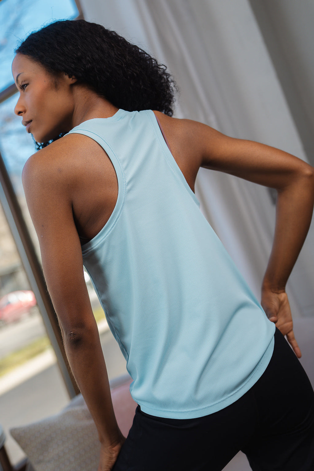 Top de tirantes de canalé Always Worthy para mujer
