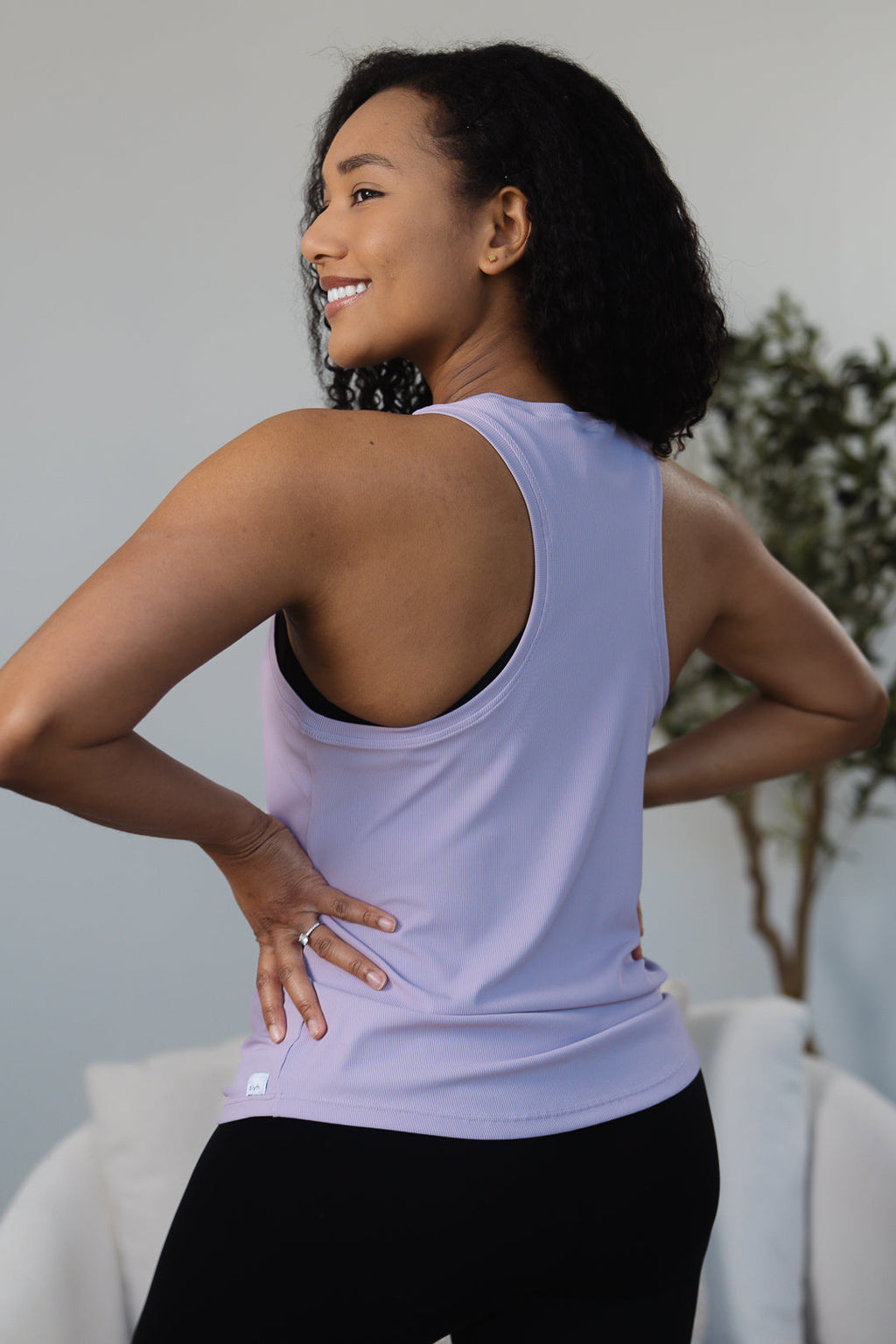 Top de tirantes de canalé Always Worthy para mujer
