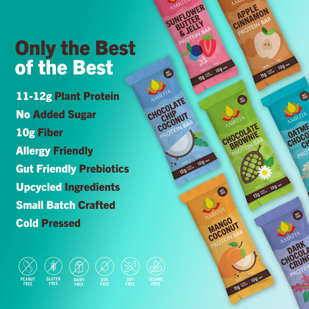 Plant-Based Protein Bars - 12-Bar Variety Pack