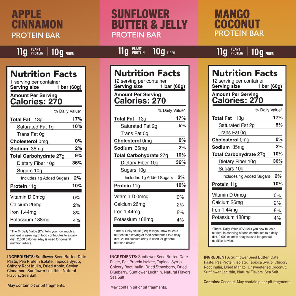 Plant-Based Protein Bars - 12-Bar Variety Pack
