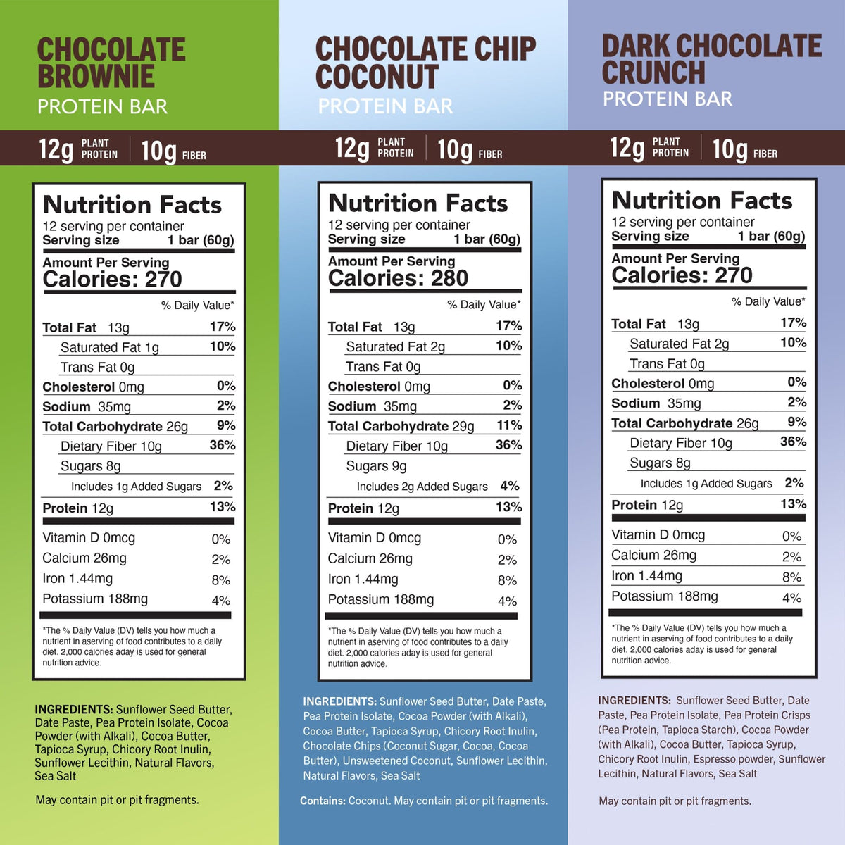 Plant-Based Protein Bars - 12-Bar Variety Pack