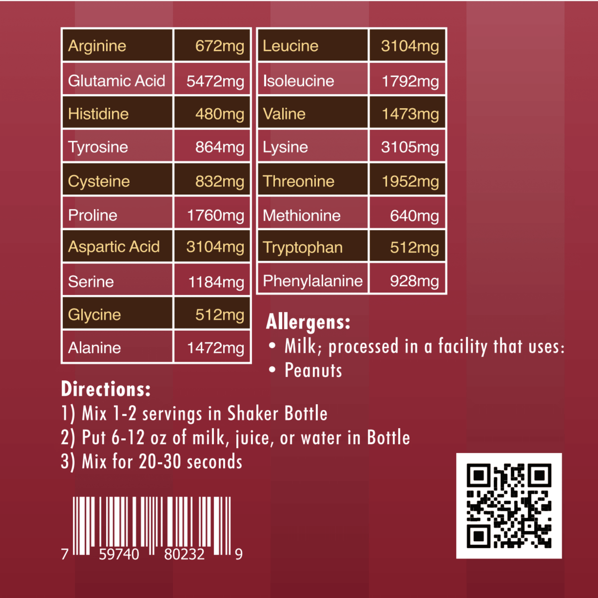 Aislado de proteína de suero sabor chocolate